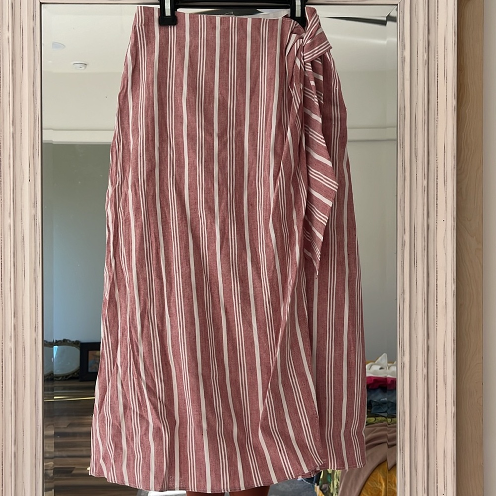 Club‎ Monaco Striped Faux Wrap Skirt NWT Size 00 - Picture 7 of 9